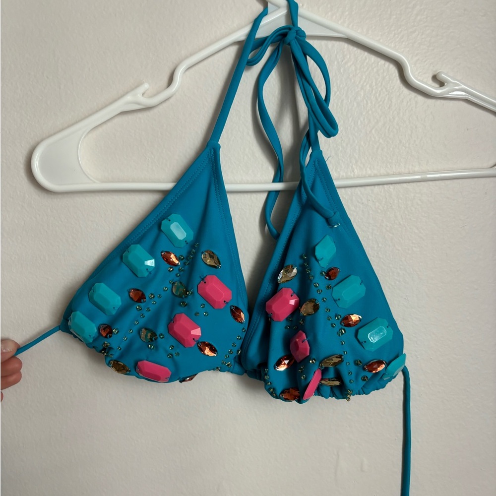 Vintage gem bikini top